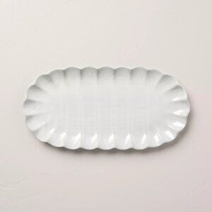 Scalloped Stoneware Serving Tray Cream - Hearth & Hand Magnolia - Target 2024